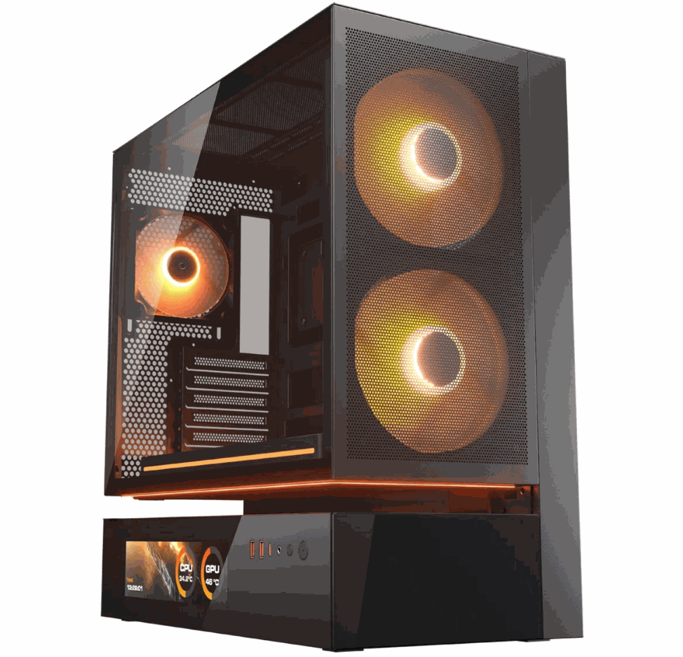 Gabinete Cougar Cfv235 Mesh Vision Black